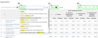 Filtering results
