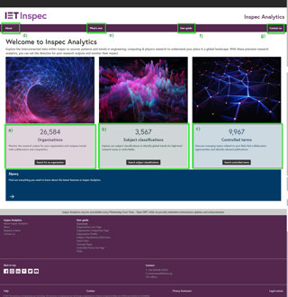 Inspec Analytics Homepage