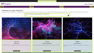 Inspec Analytics homepage