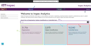 Inspec Analytics Homepage screenshot